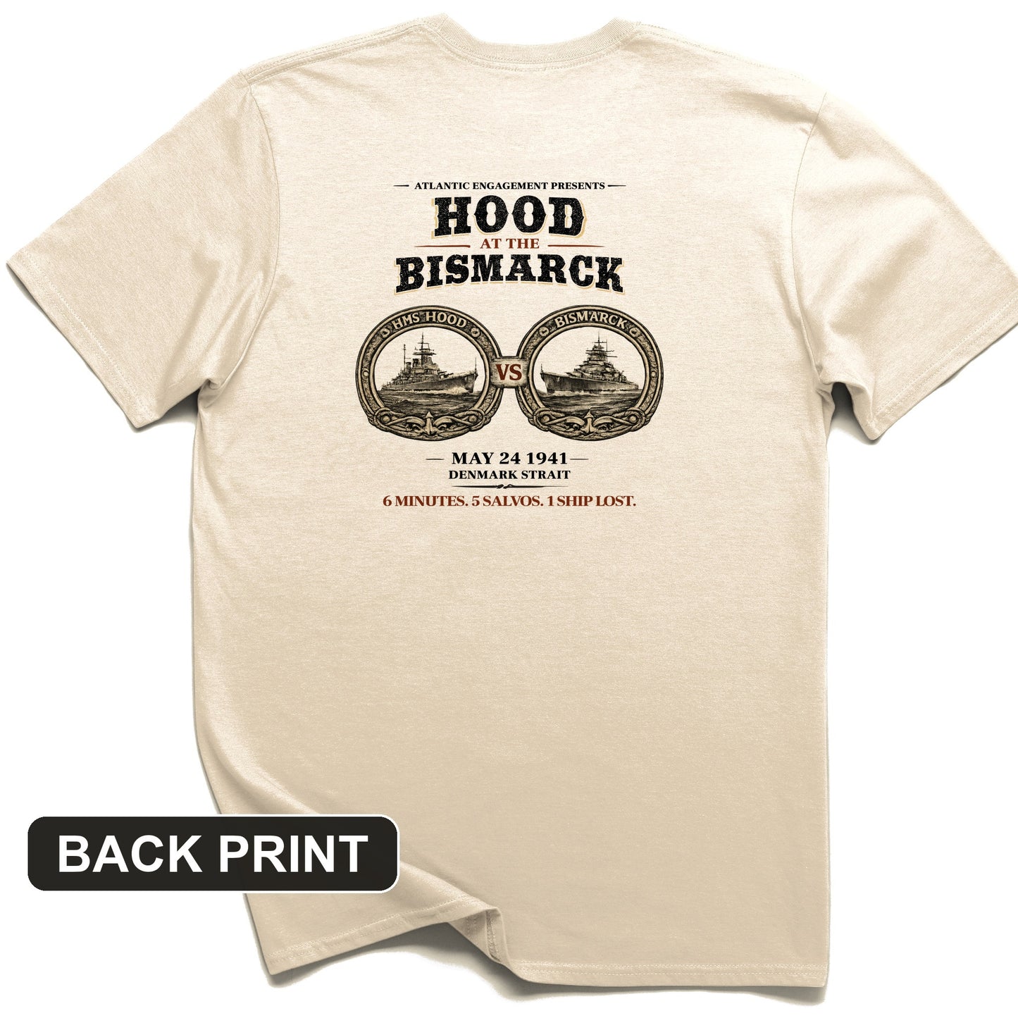 Hood vs Bismark Back Print T-Shirt