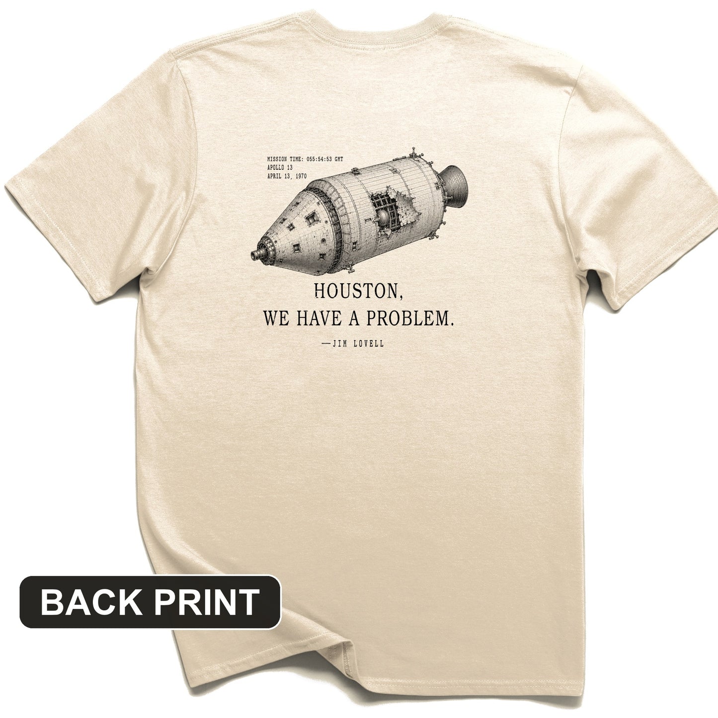 Houston We Have a Problem Back Print T-Shirt
