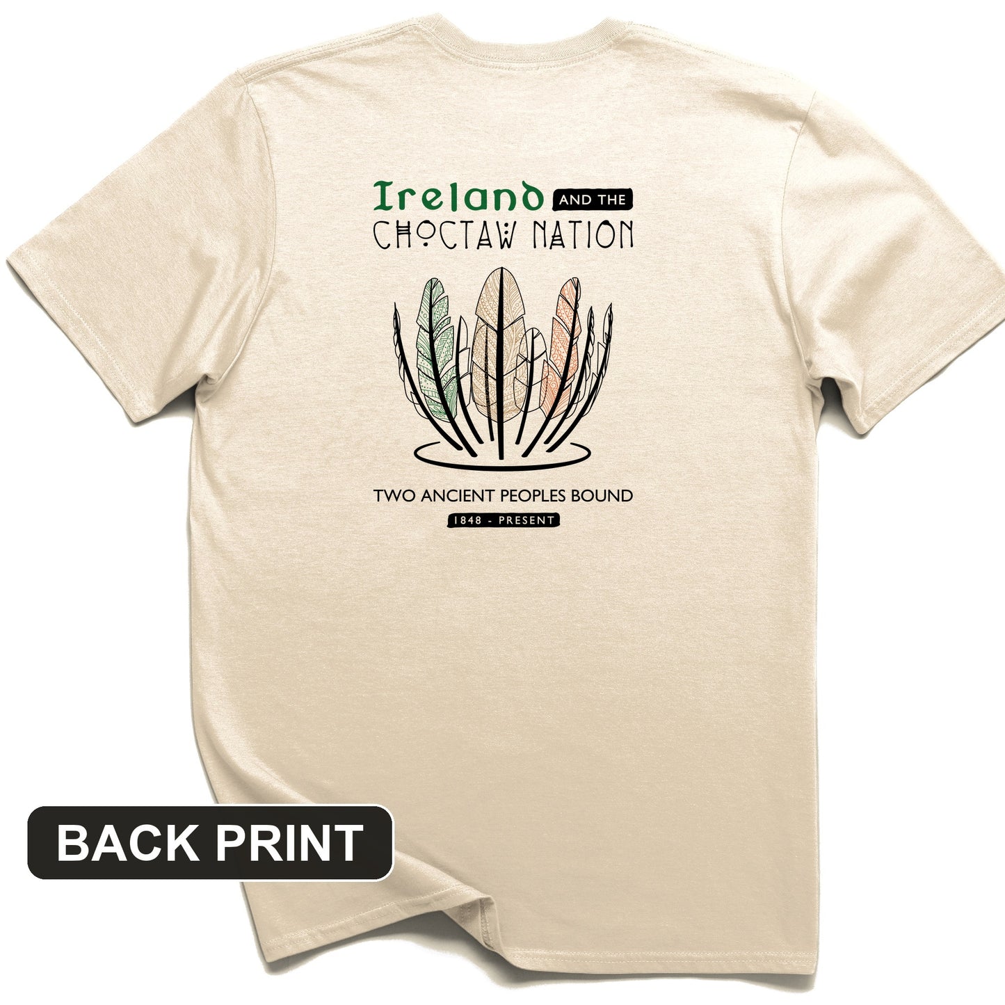Irish-Choctaw Friendship Back Print T-Shirt