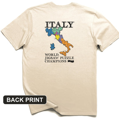 Italy Jigsaw Puzzle Back Print T-Shirt