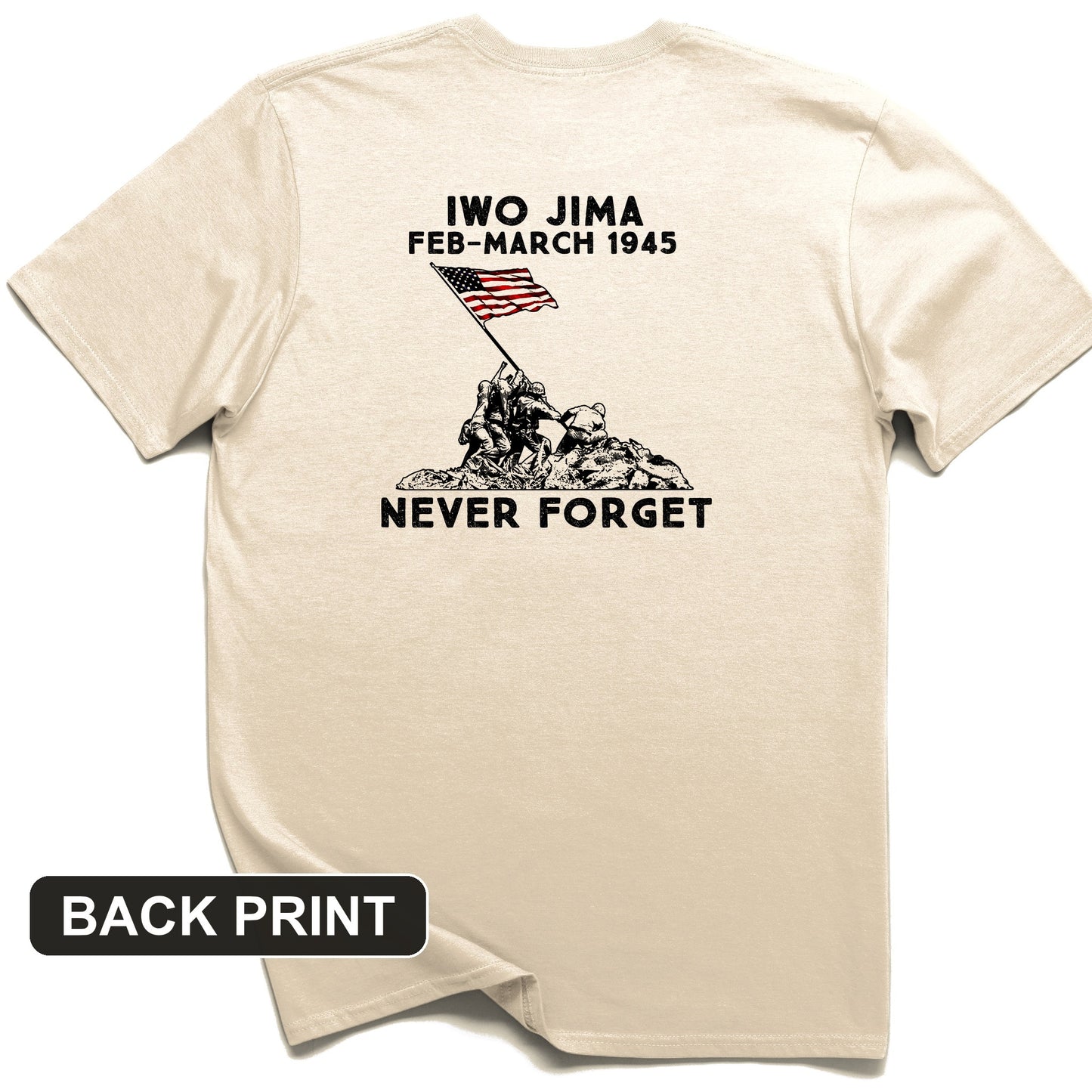 Iwo Jima Back Print T-Shirt