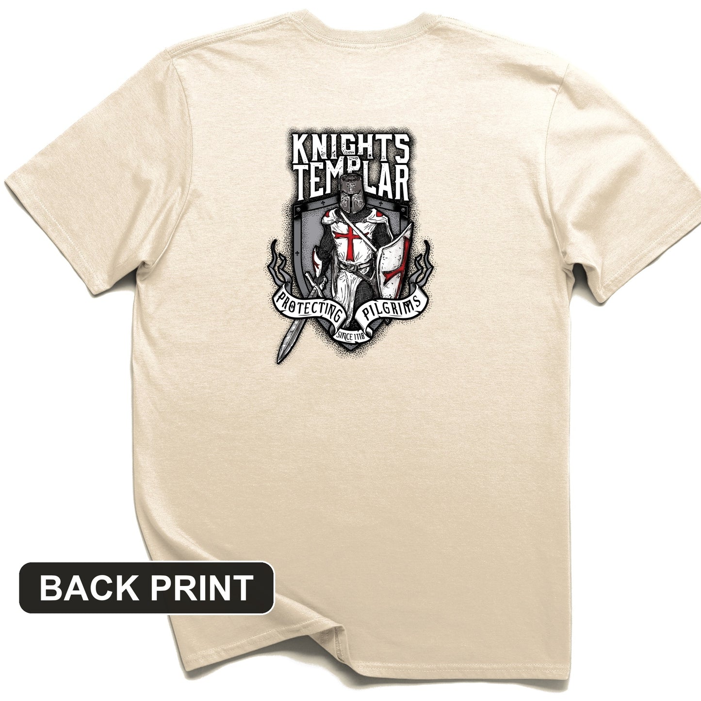 Knights Templar Back Print T-Shirt