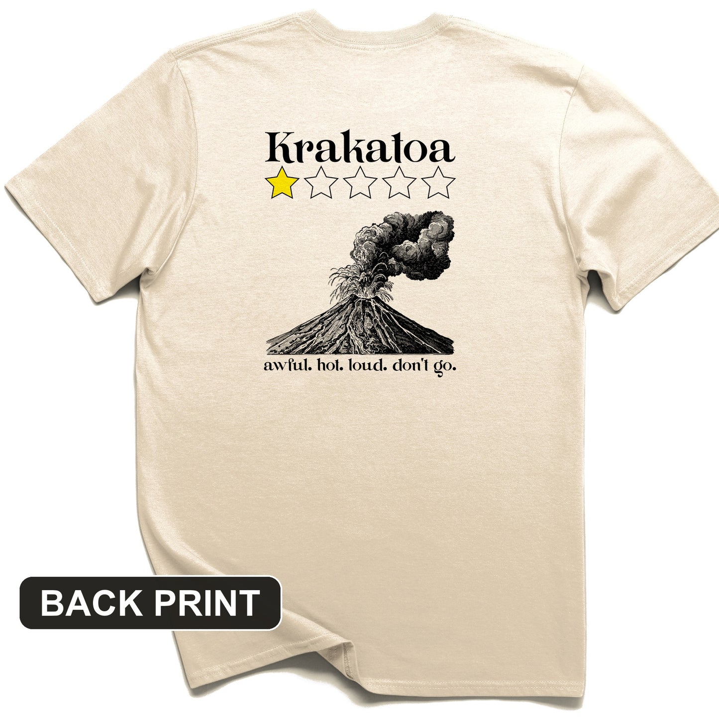 Krakatoa 1 Star Back Print T-Shirt