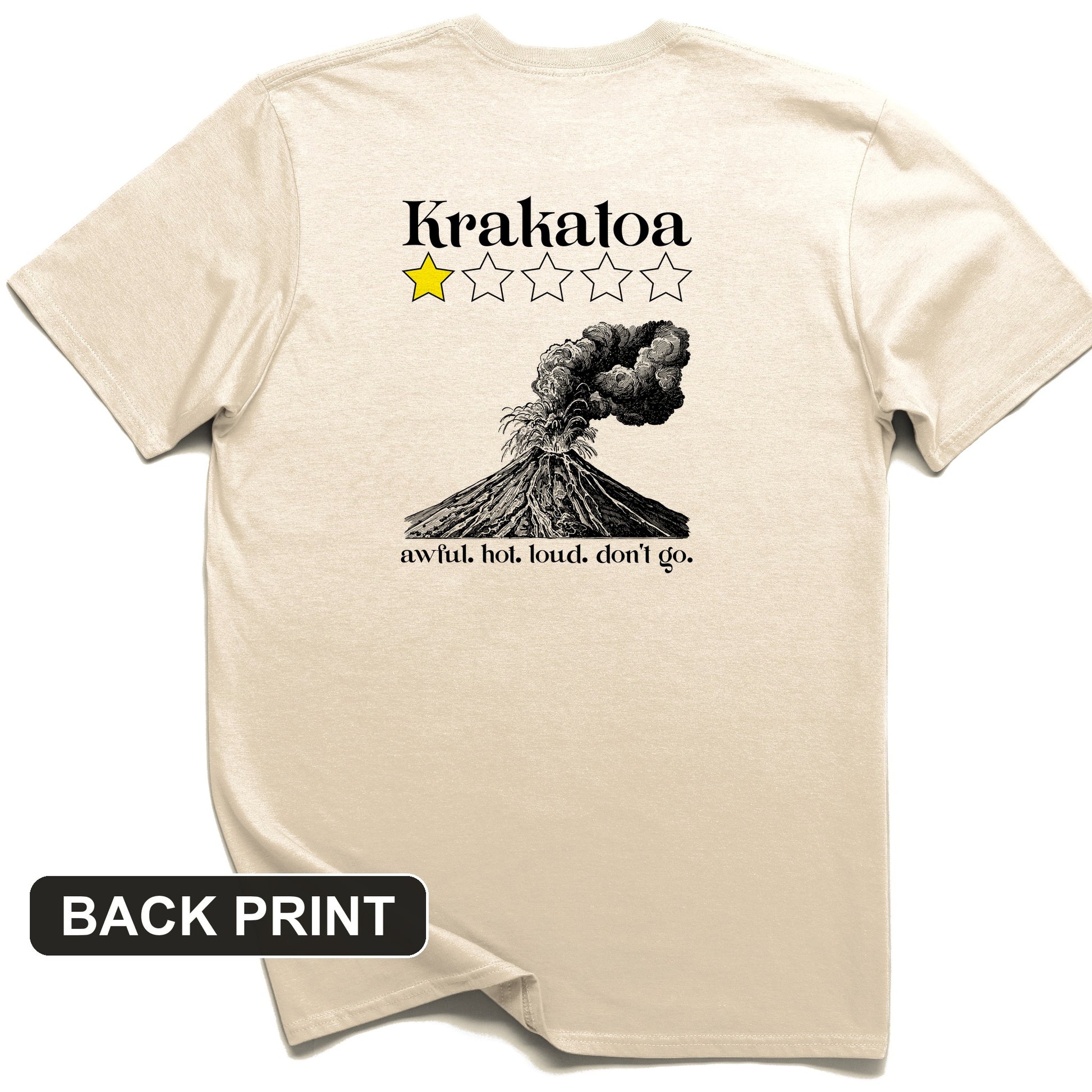 Krakatoa 1 Star Back Print T-Shirt