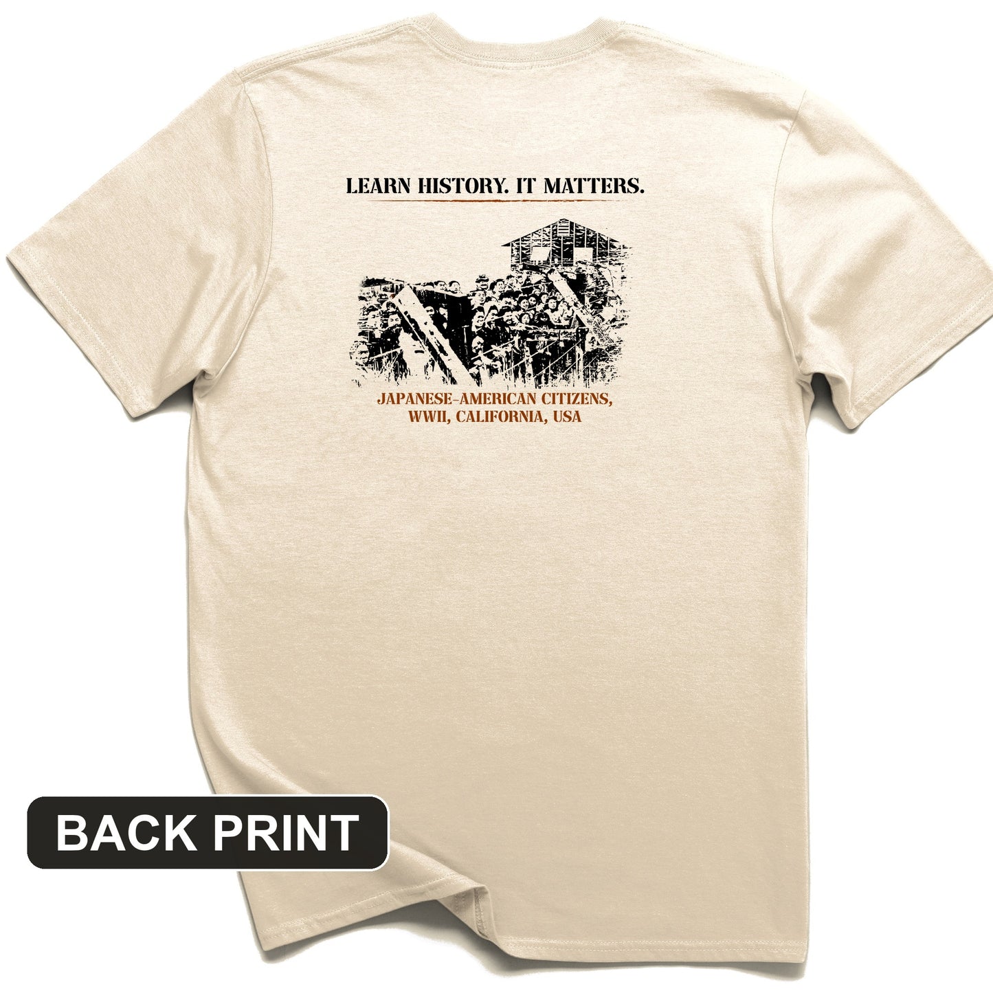 Learn History It Matters Back Print T-Shirt