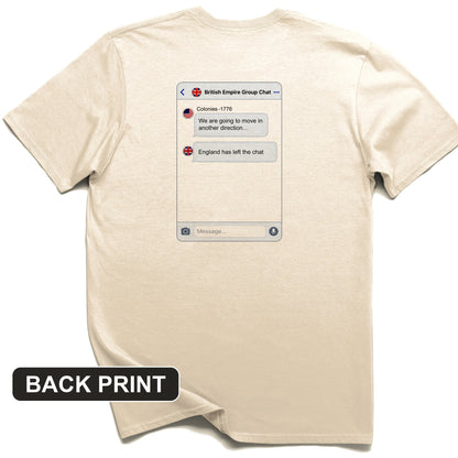 Left the Chat Back Print T-Shirt