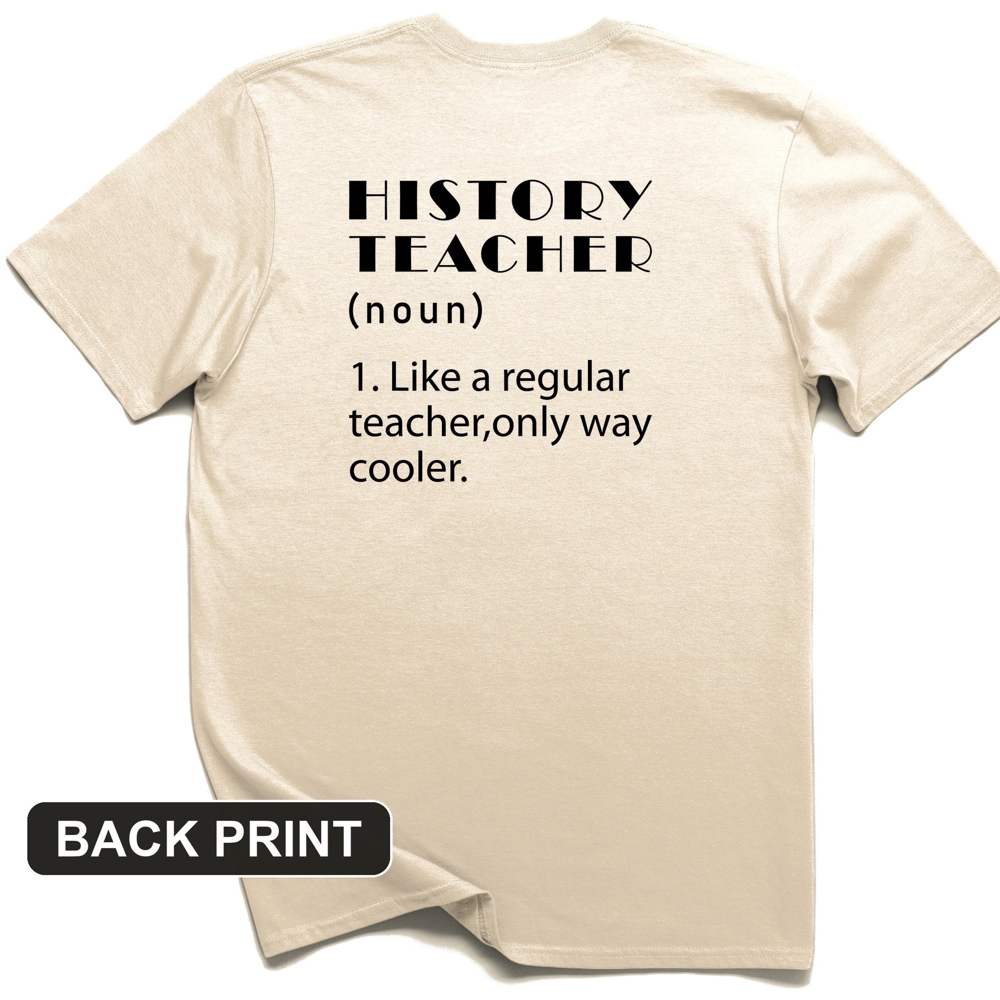 Like A Regular Teacher Back Print T-Shirt