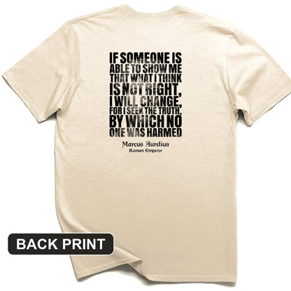 Marcus Aurelius Quote Back Print T-Shirt
