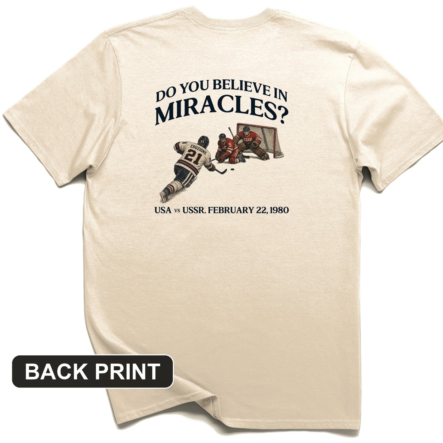 Miracle on Ice Back Print T-Shirt