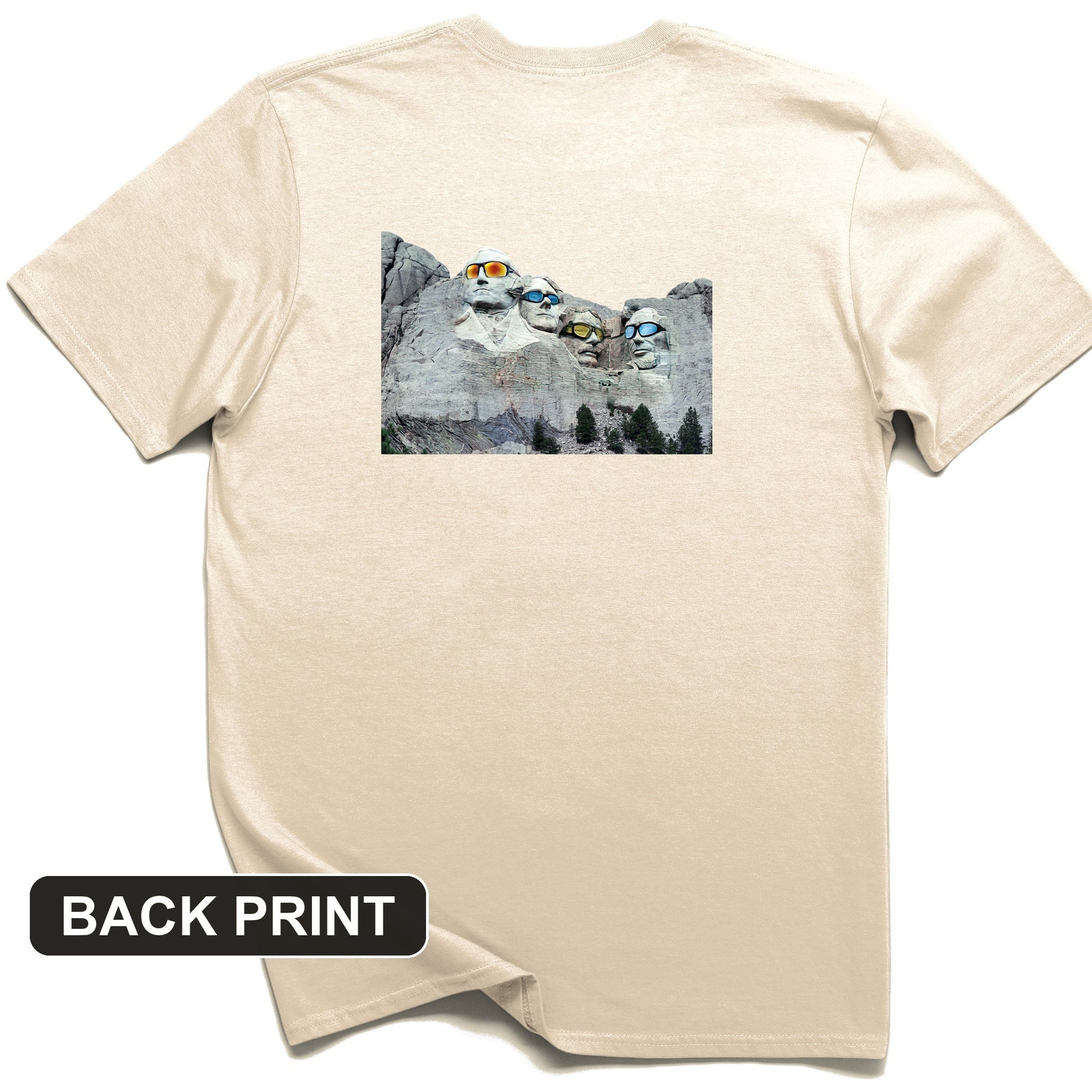 Mount Rushmore Shades Back Print T-Shirt