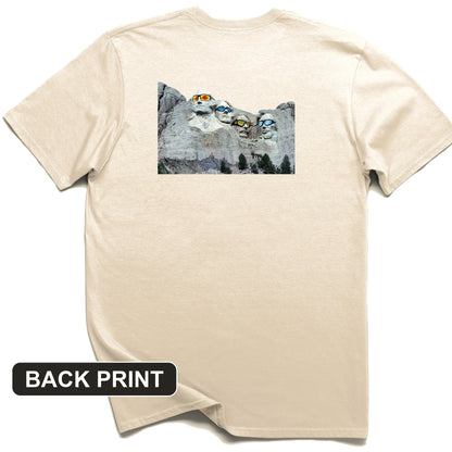Mount Rushmore Shades Back Print T-Shirt