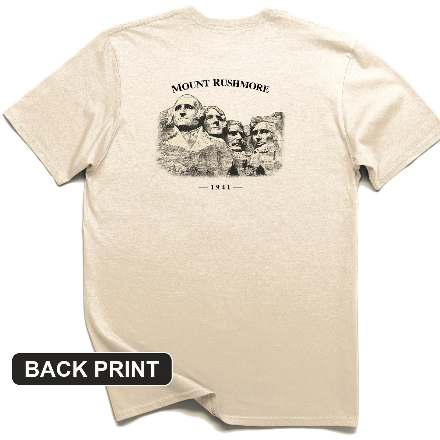 Mount Rushmore Back Print T-Shirt
