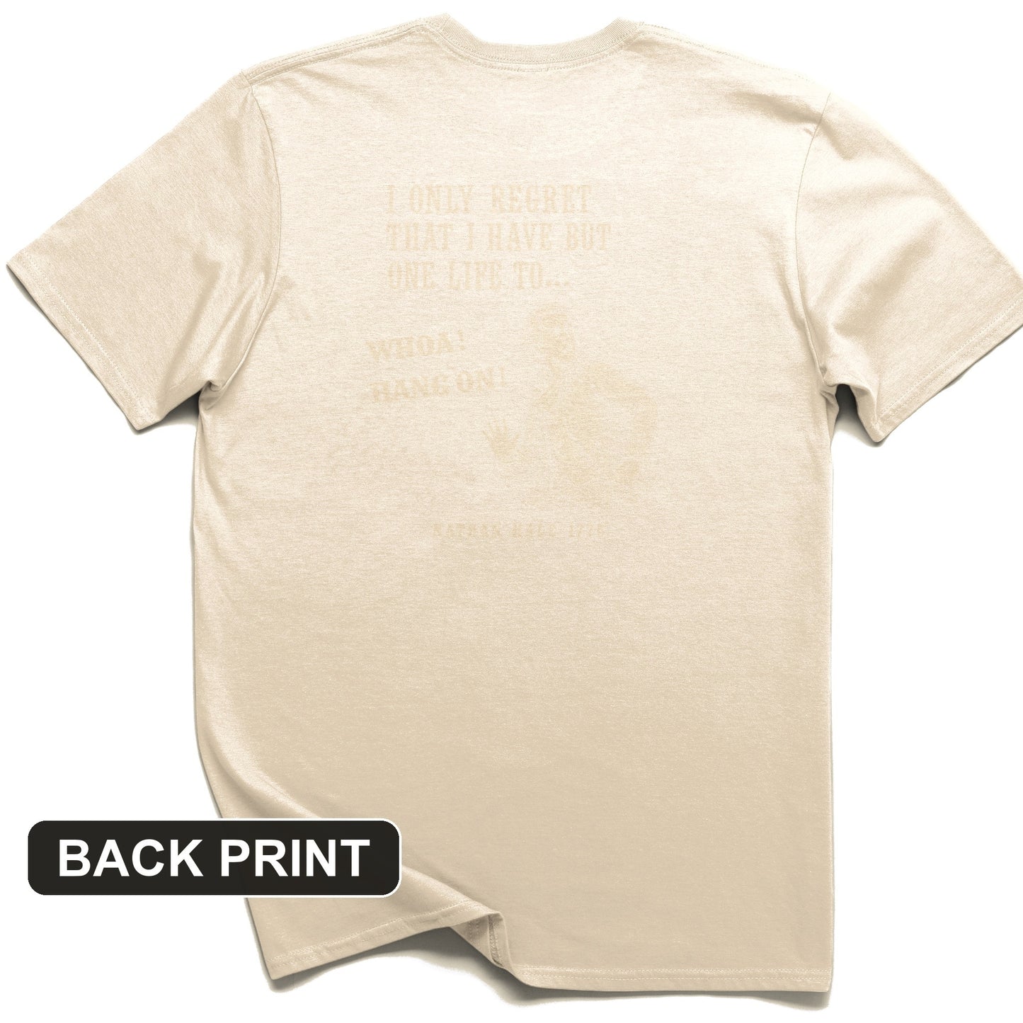 Nathan Hale Whoa Hang On Back Print T-Shirt