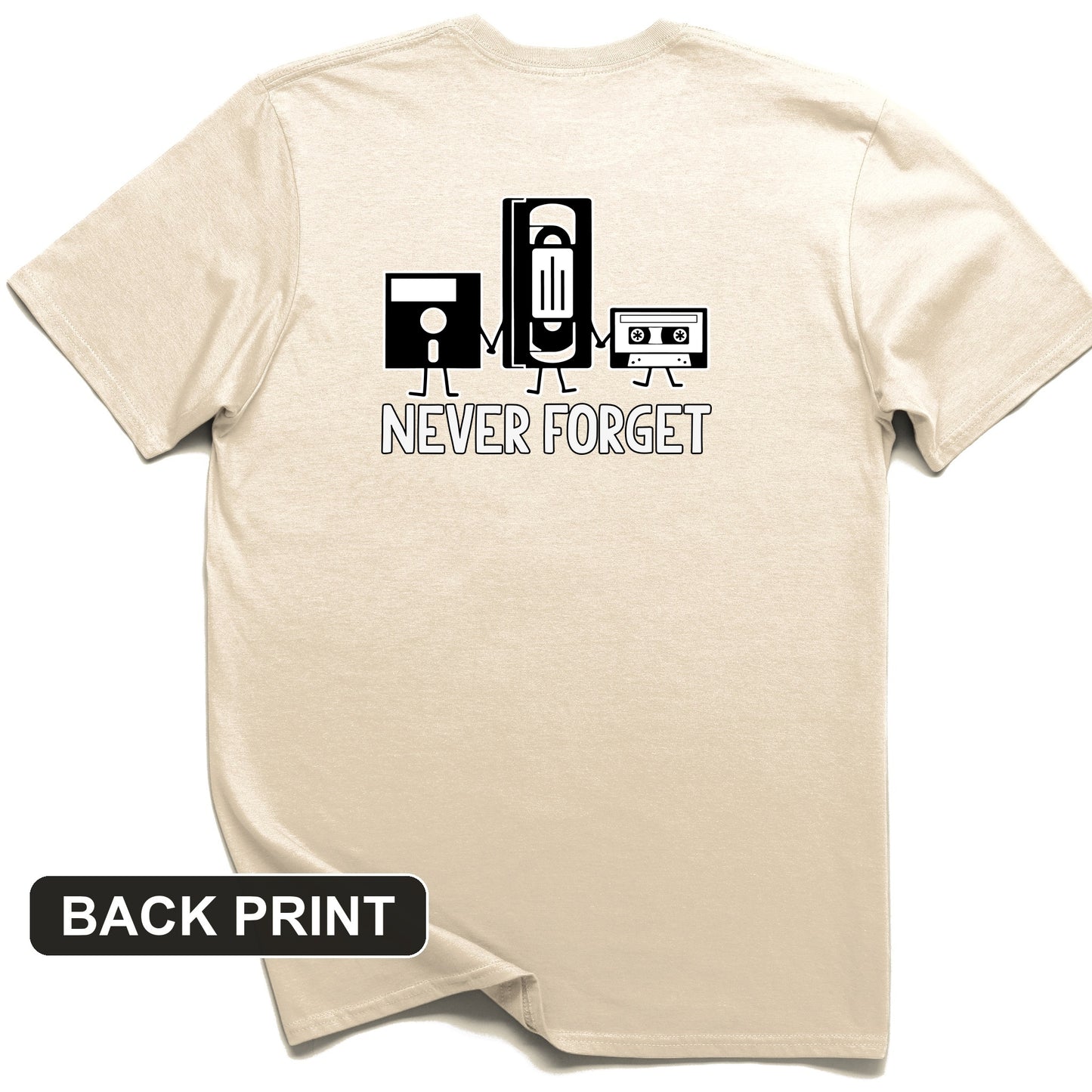Never Forget Back Print T-Shirt