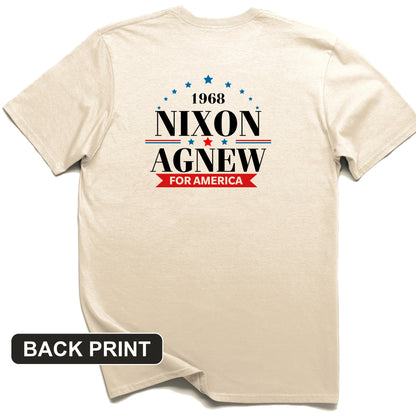 Nixon Agnew 1968 Back Print T-Shirt