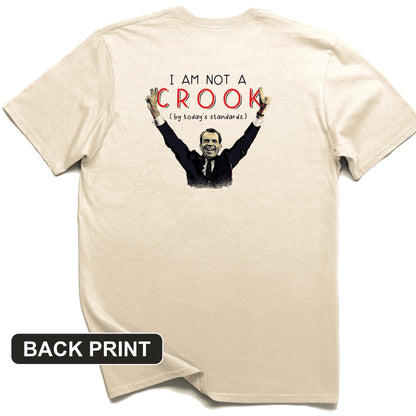 Not a Crook Back Print T-Shirt