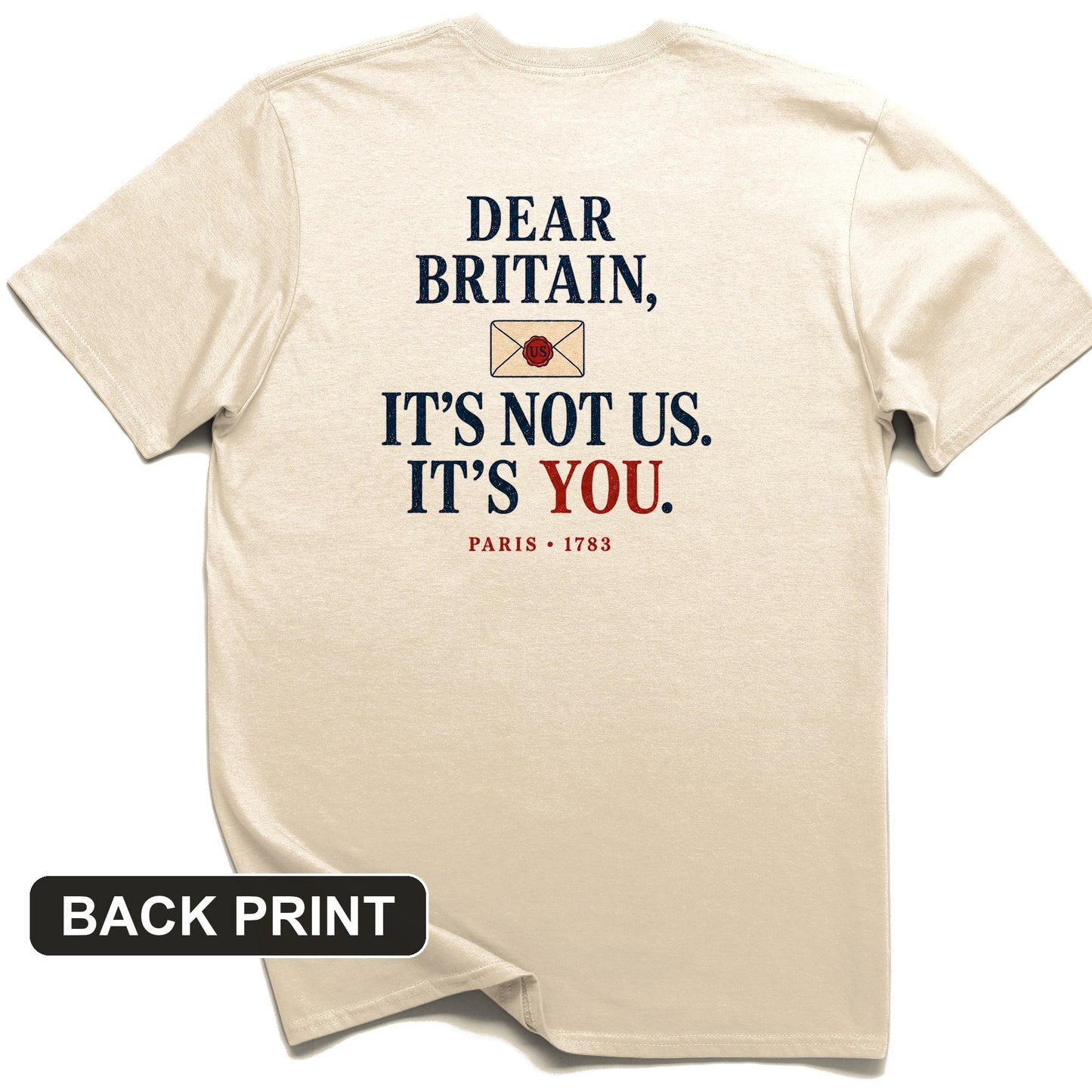 Paris 1783 Back Print T-Shirt