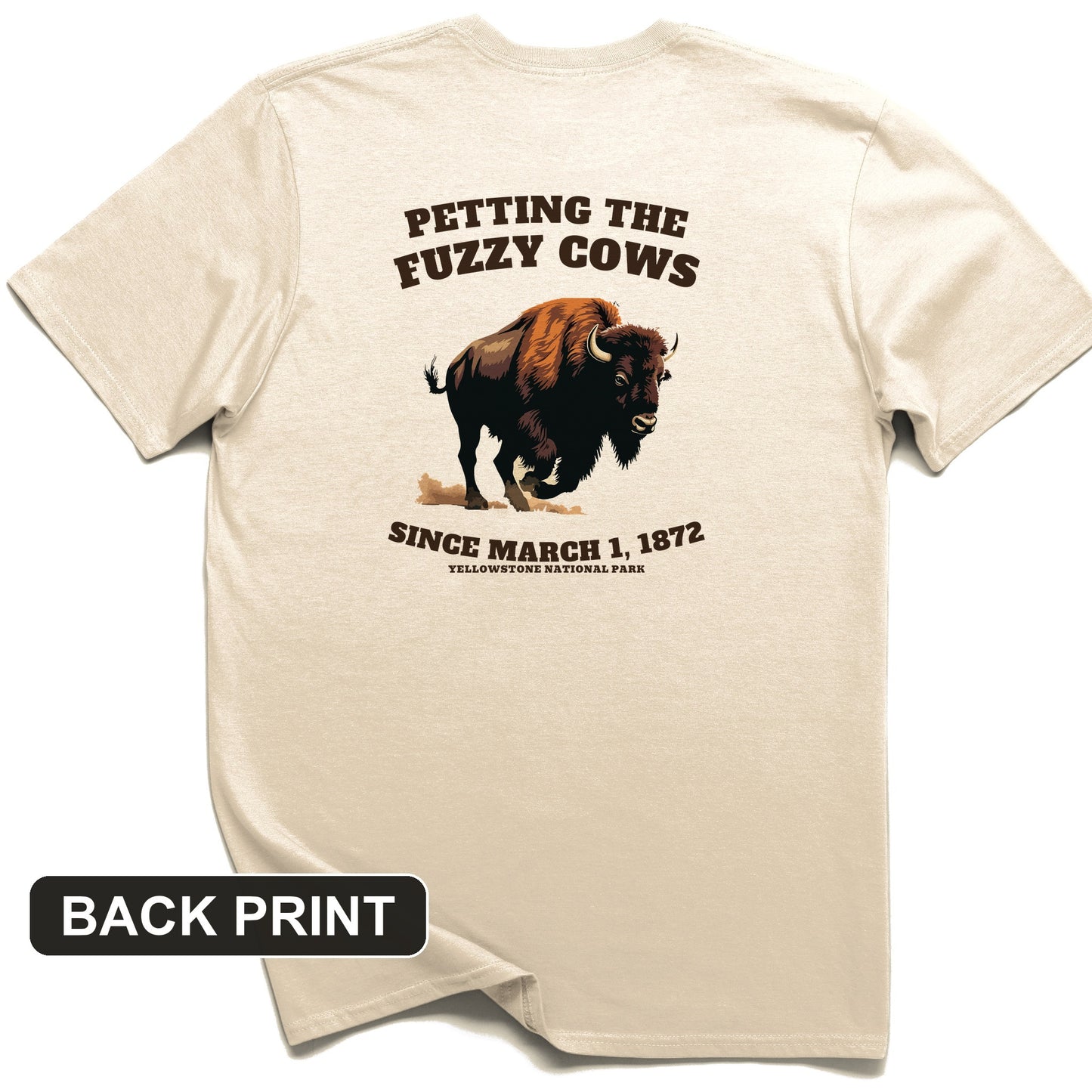 Petting The Fuzzy Cows Back Print T-Shirt