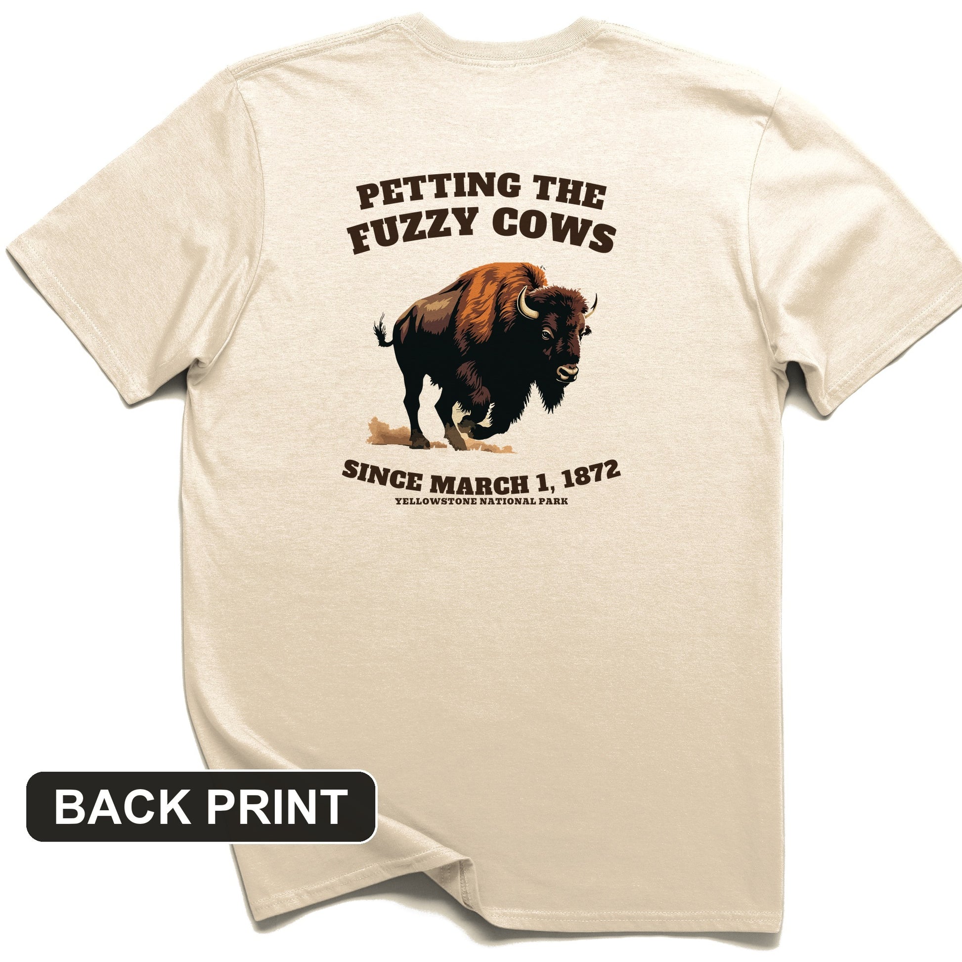 Petting The Fuzzy Cows Back Print T-Shirt