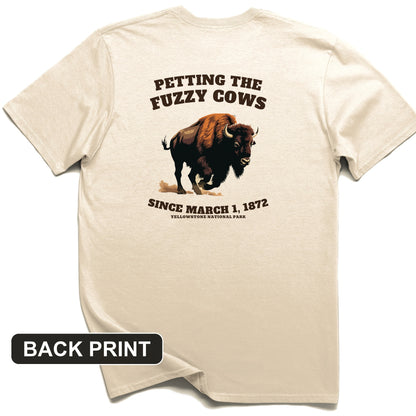 Petting The Fuzzy Cows Back Print T-Shirt
