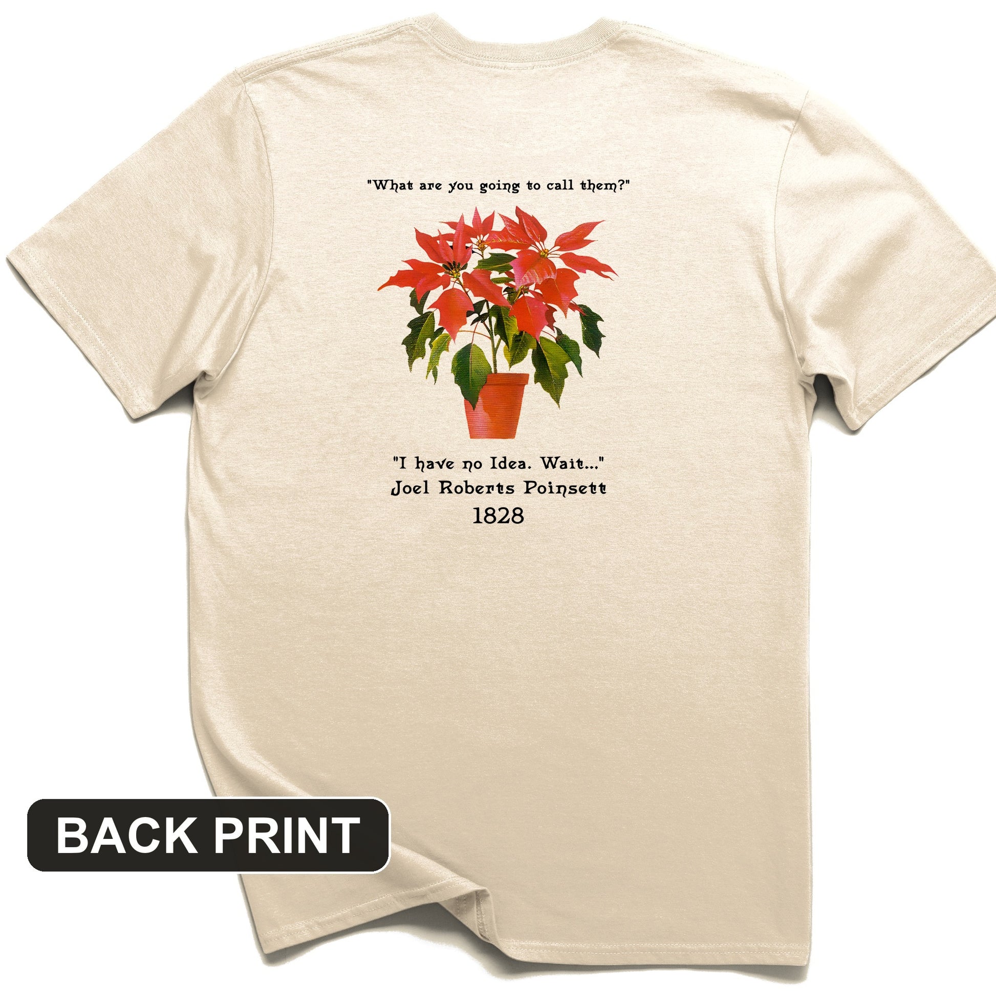 Pointsettias Back Print T-Shirt