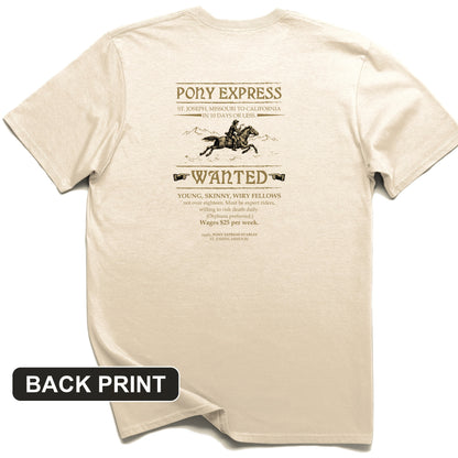 Pony Express Poster Back Print T-Shirt
