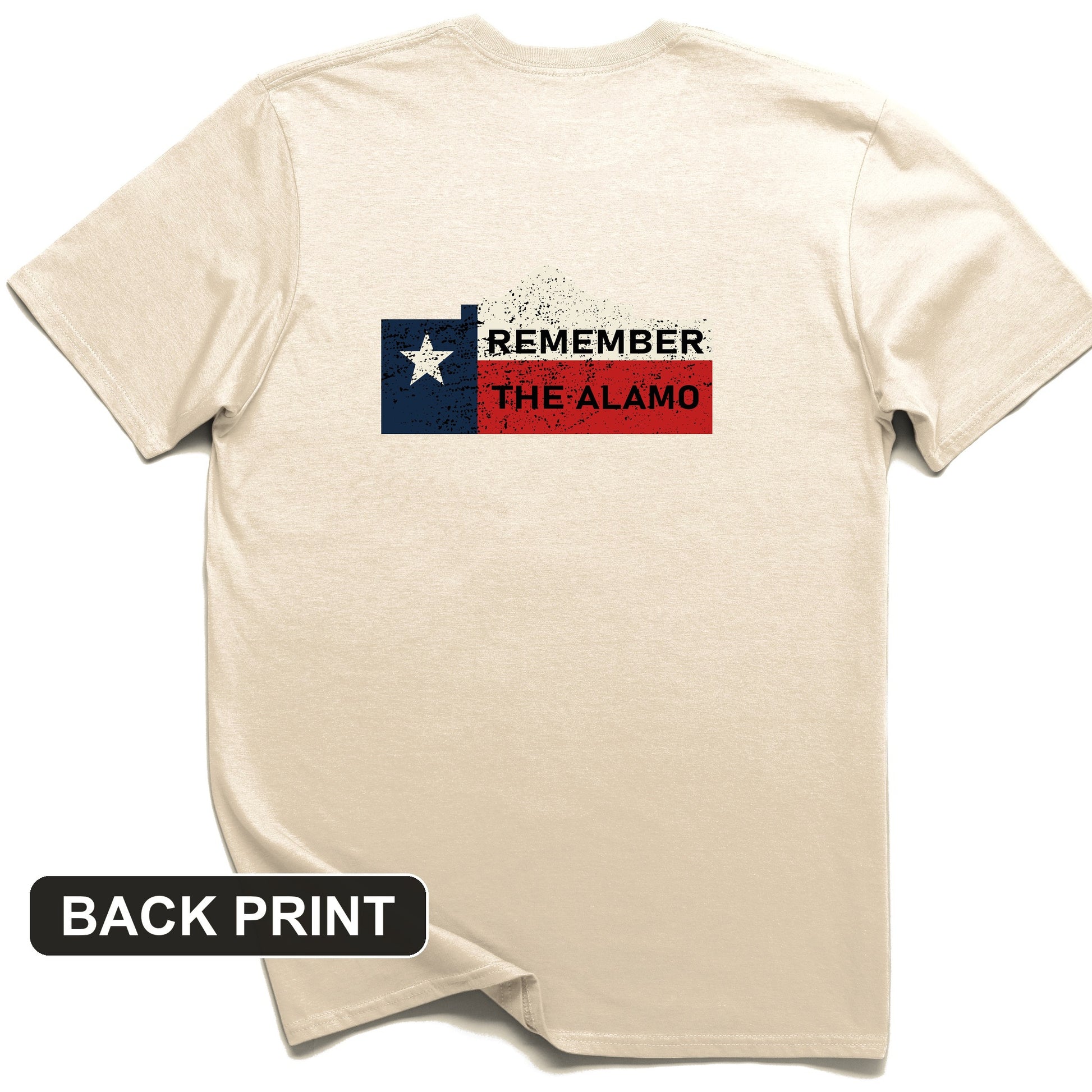 Remember The Alamo Back Print T-Shirt