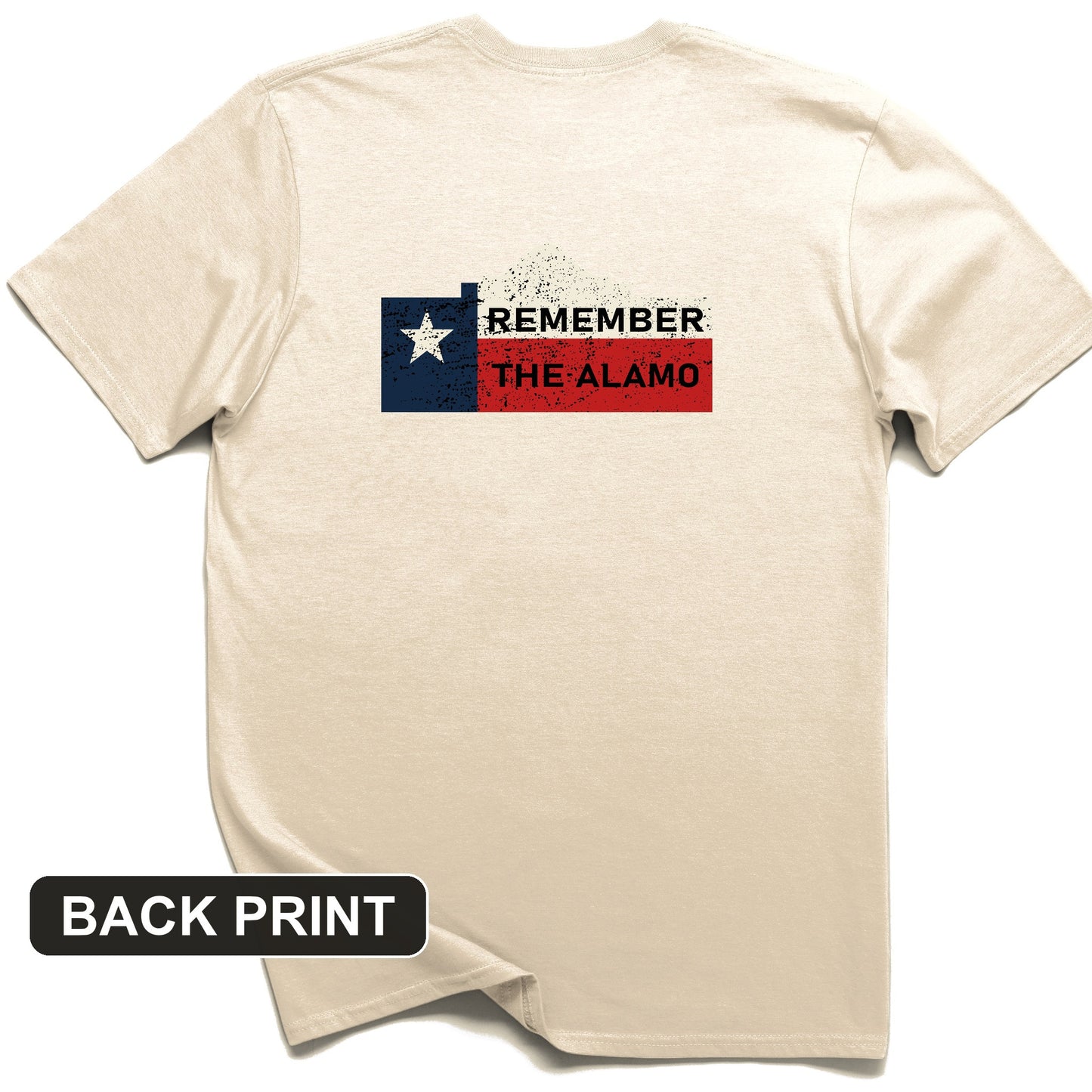 Remember The Alamo Back Print T-Shirt