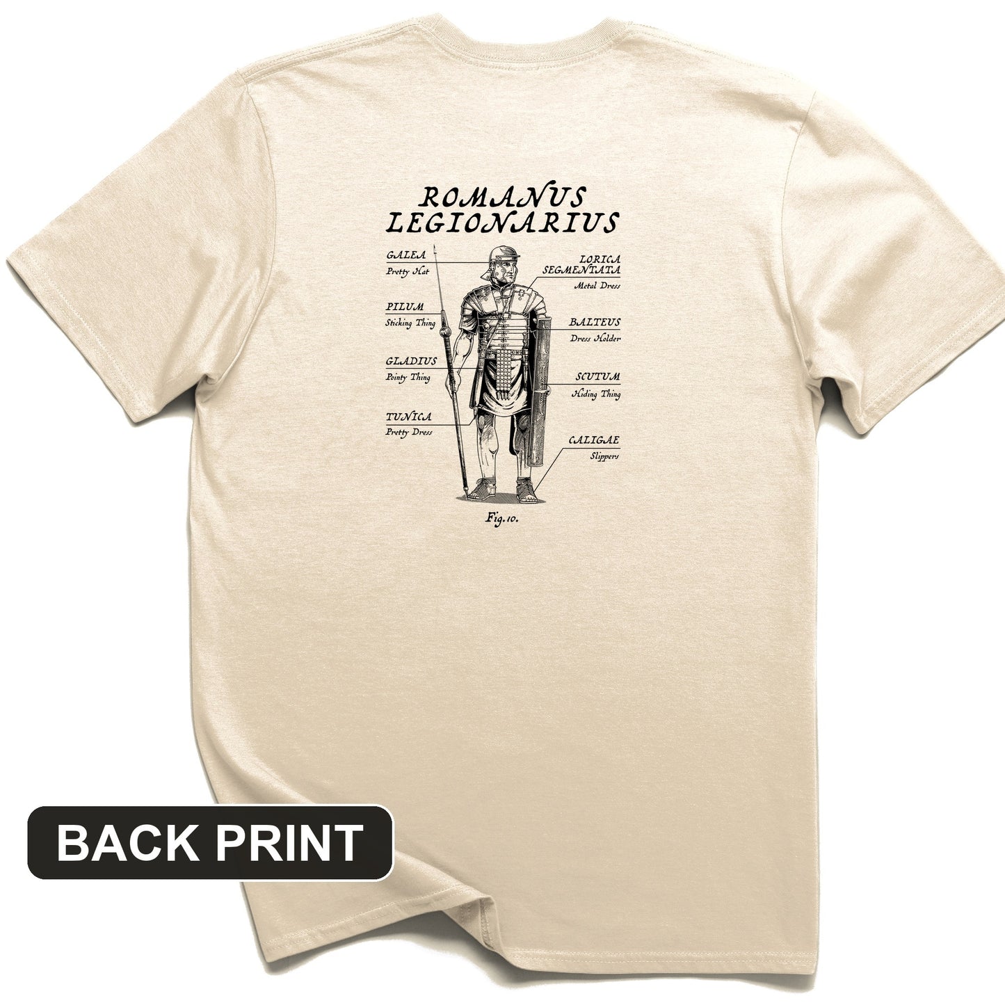 Roman Armor Back Print T-Shirt