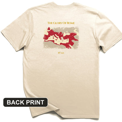 Roman Empire Map Back Print T-Shirt