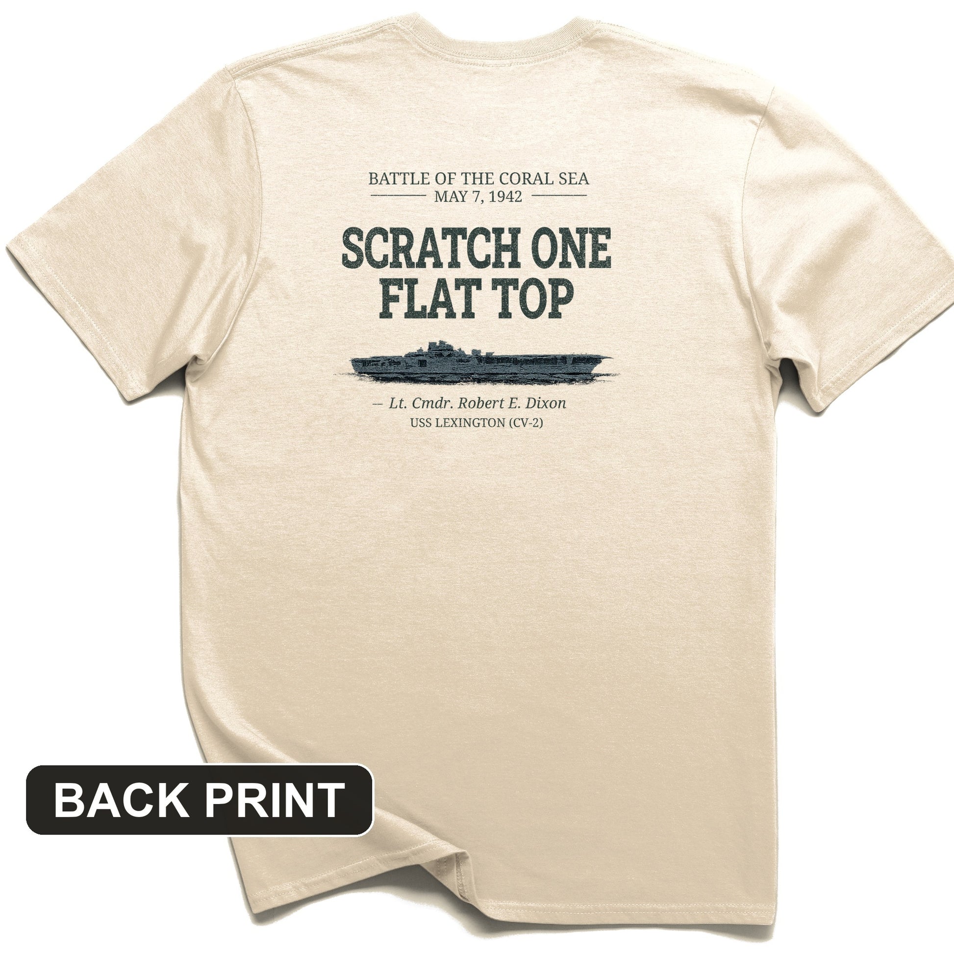Scratch One Flat Top Back Print T-Shirt