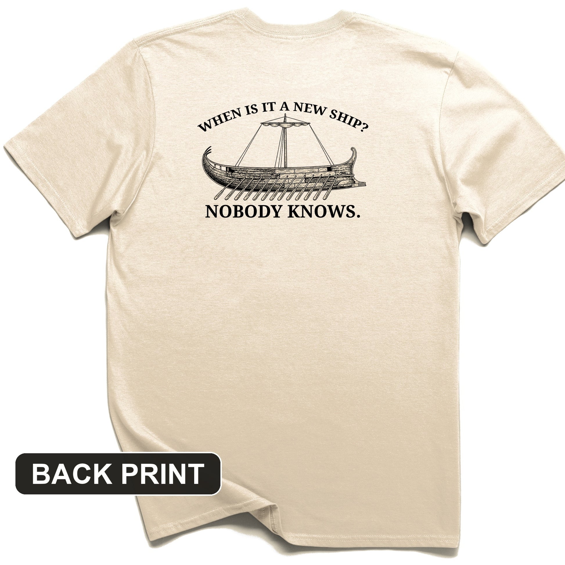 Ship of Theseus Back Print T-Shirt