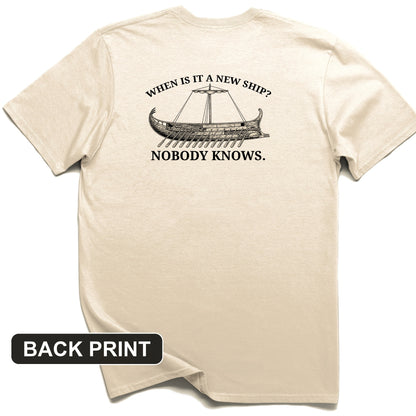 Ship of Theseus Back Print T-Shirt