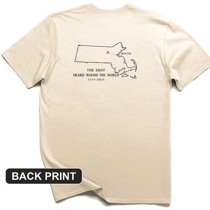 Shot Heard Round The World Back Print T-Shirt