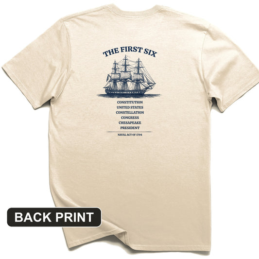 Six Frigates Back Print T-Shirt