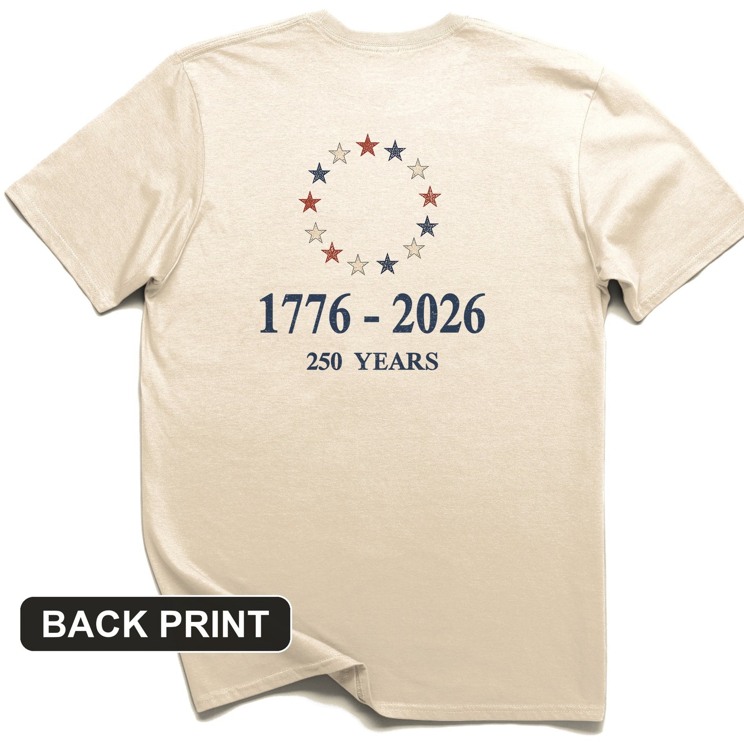 Stars Freedom Back Print T-Shirt
