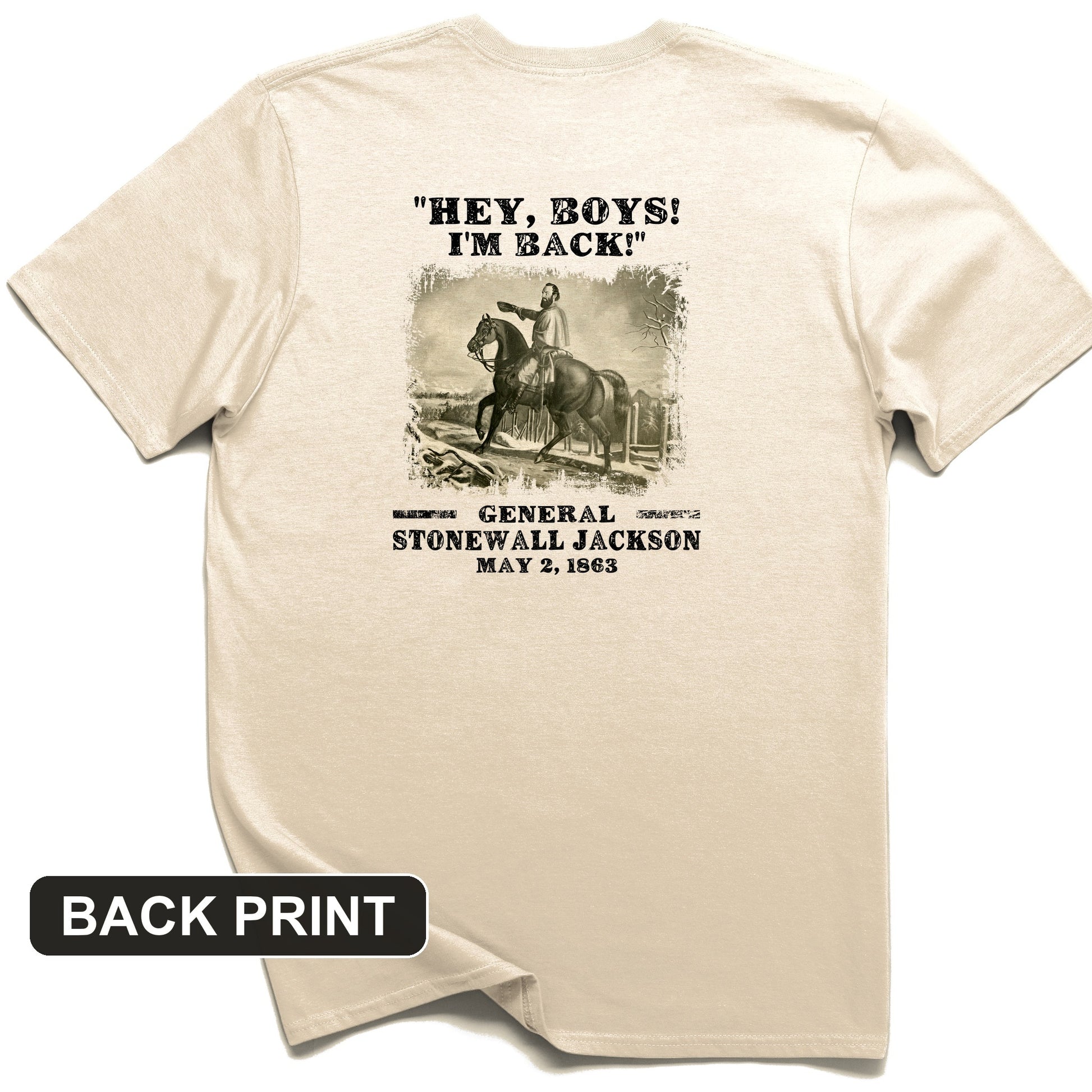 Stonewall Jackson Back Print T-Shirt
