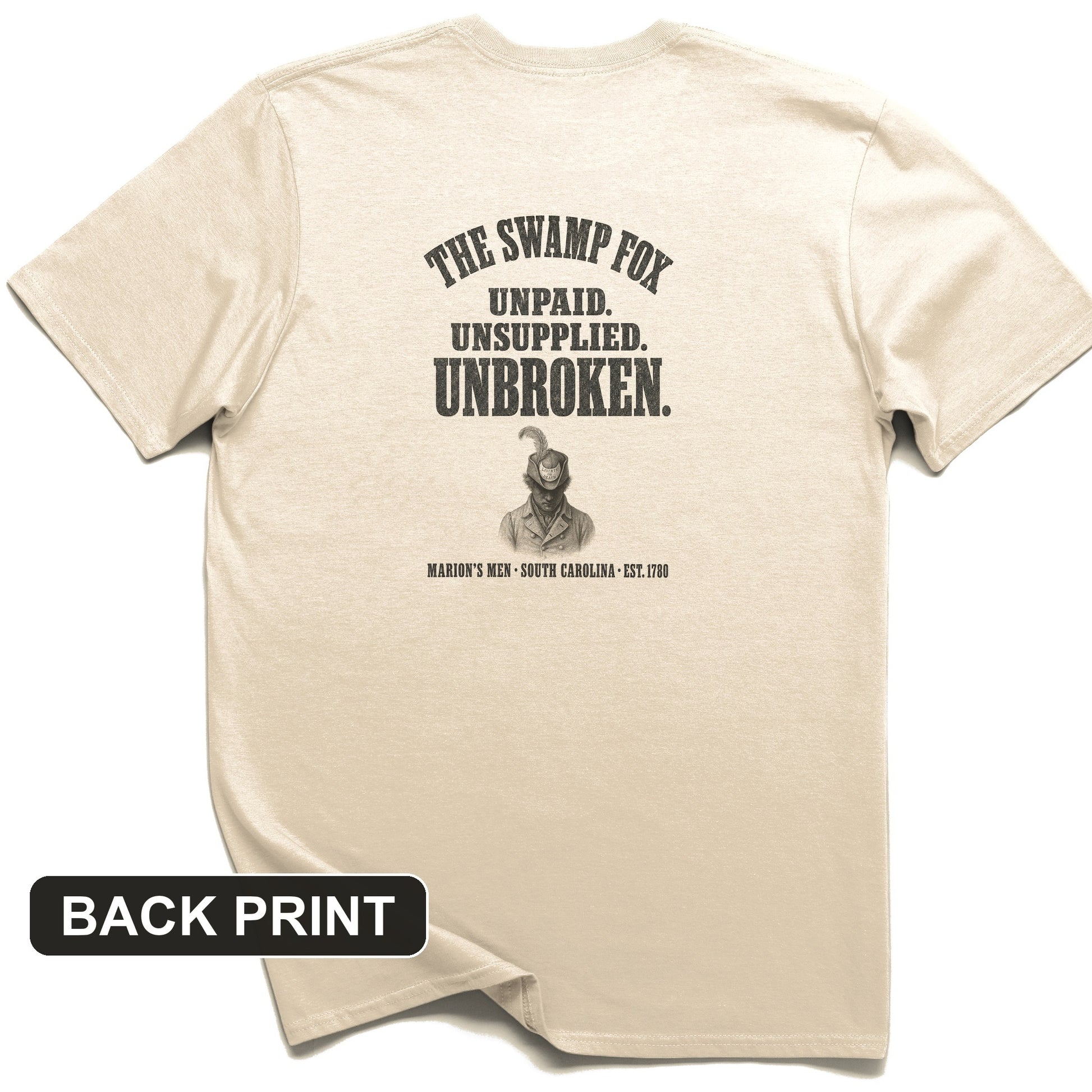 Swamp Fox Unbroken Back Print T-Shirt