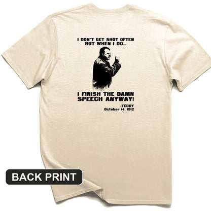 Teddy Speech Back Print T-Shirt
