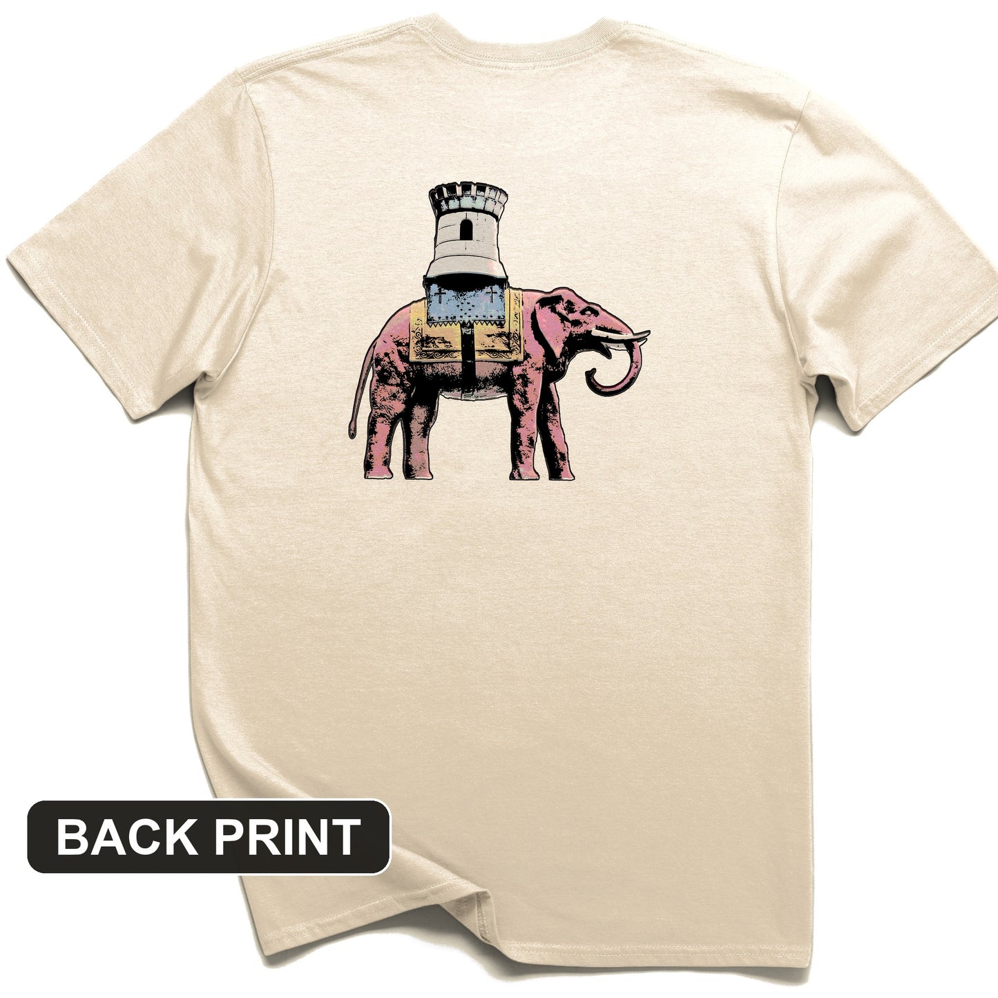 The Elephant And The Castle Back Print T-Shirt