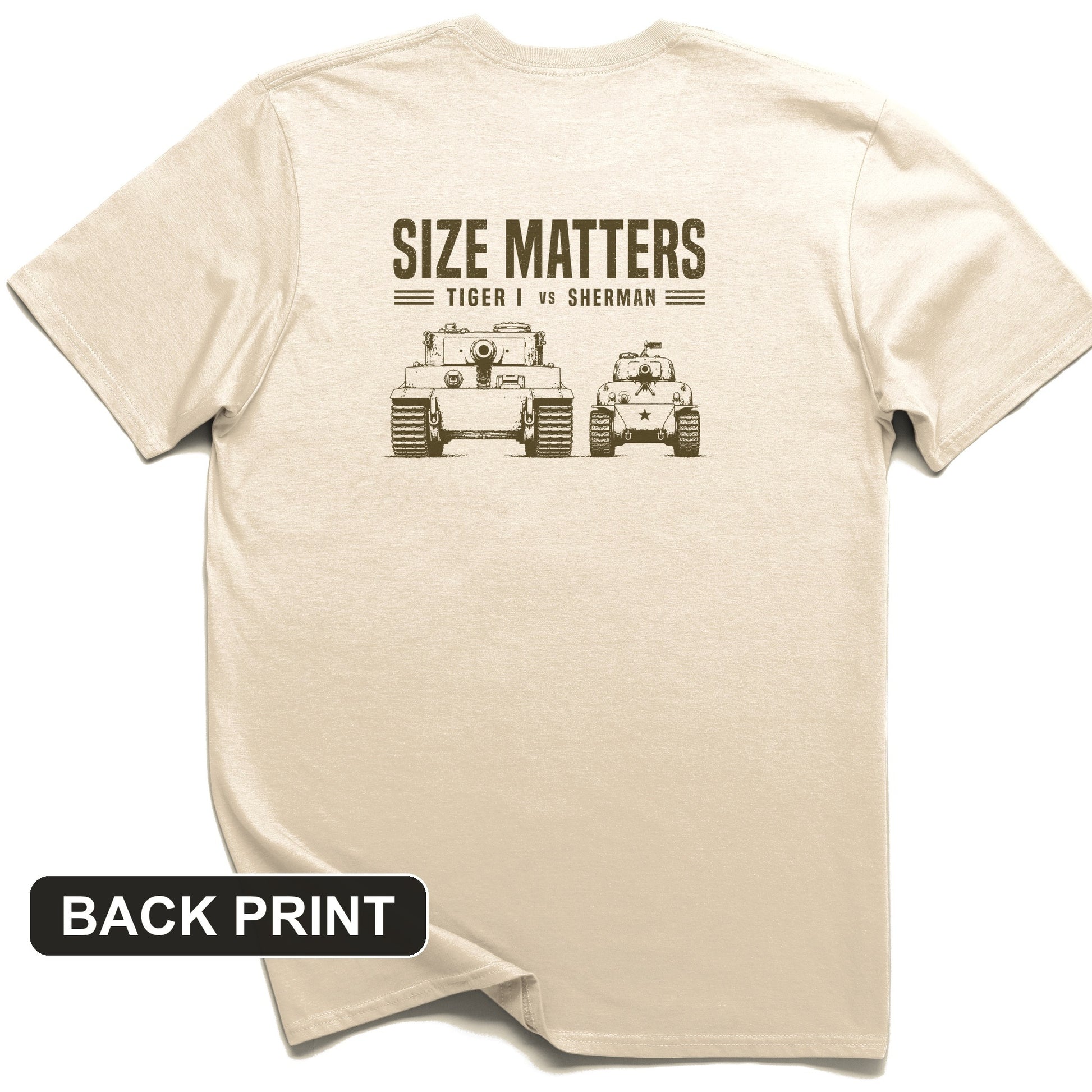 Tiger vs Sherman Back Print T-Shirt