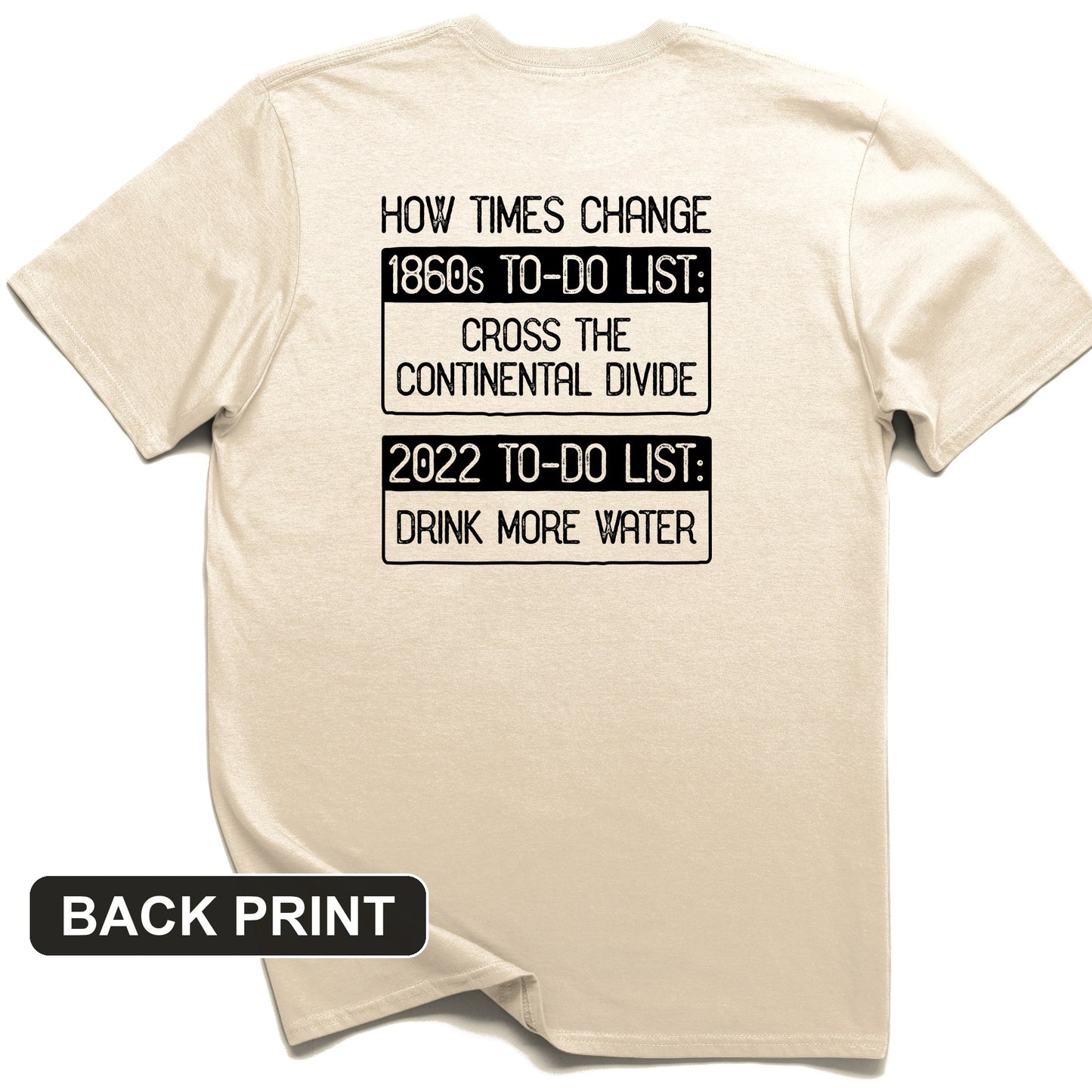 To-Do List Back Print T-Shirt