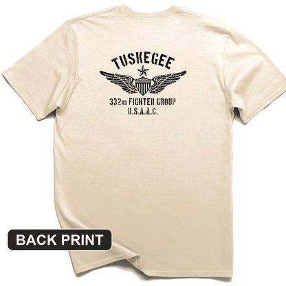 Tuskegee 332 Fighter Group Back Print T-Shirt