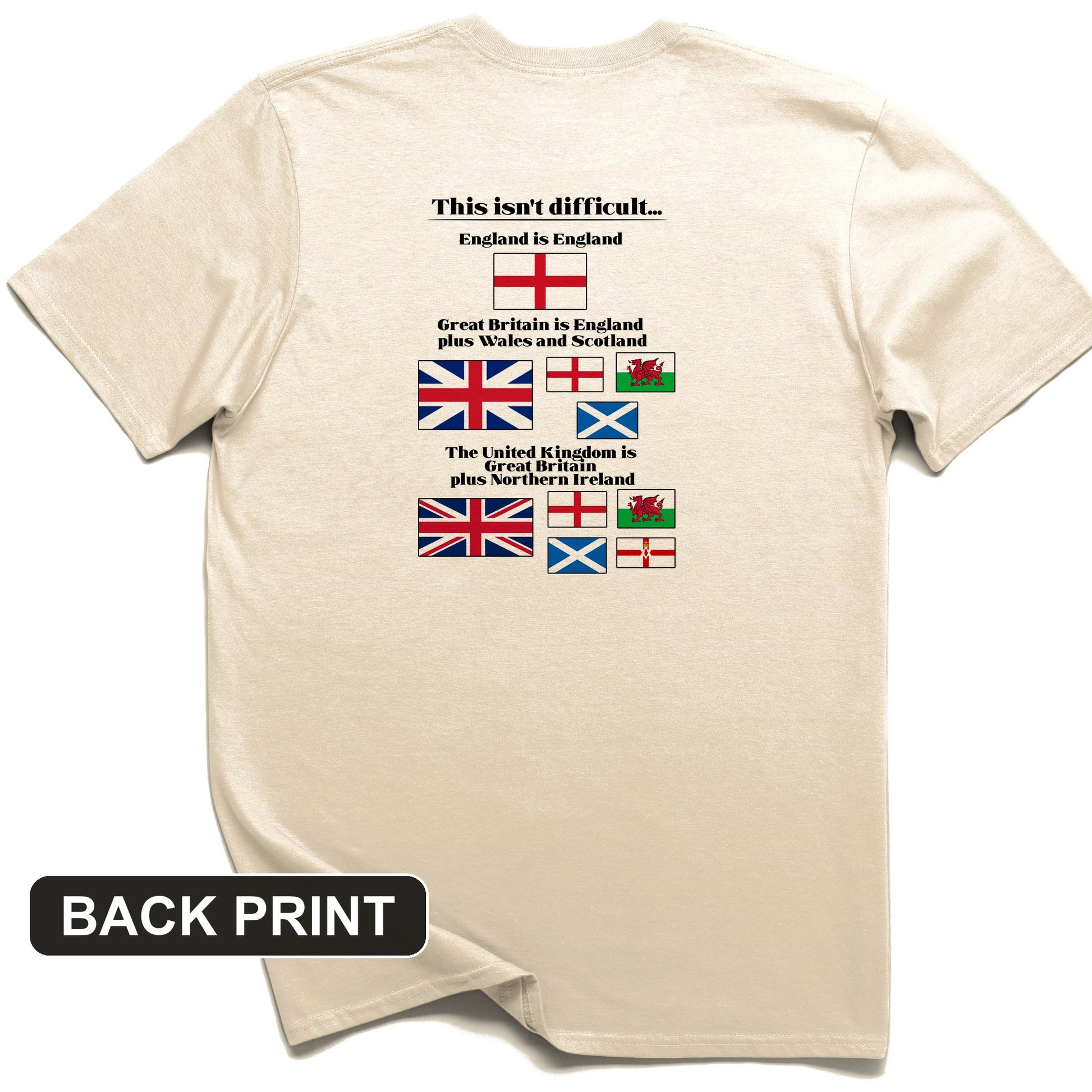 UK Make-up Back Print T-Shirt