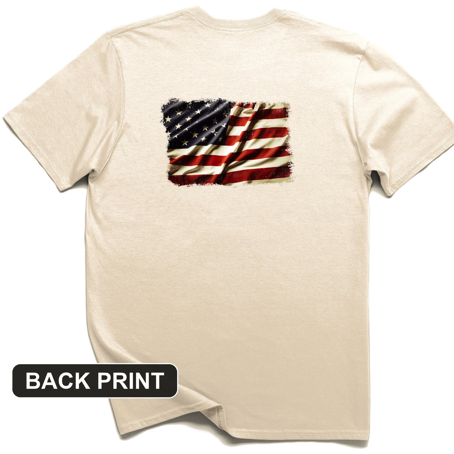 USA Flag Back Print T-Shirt