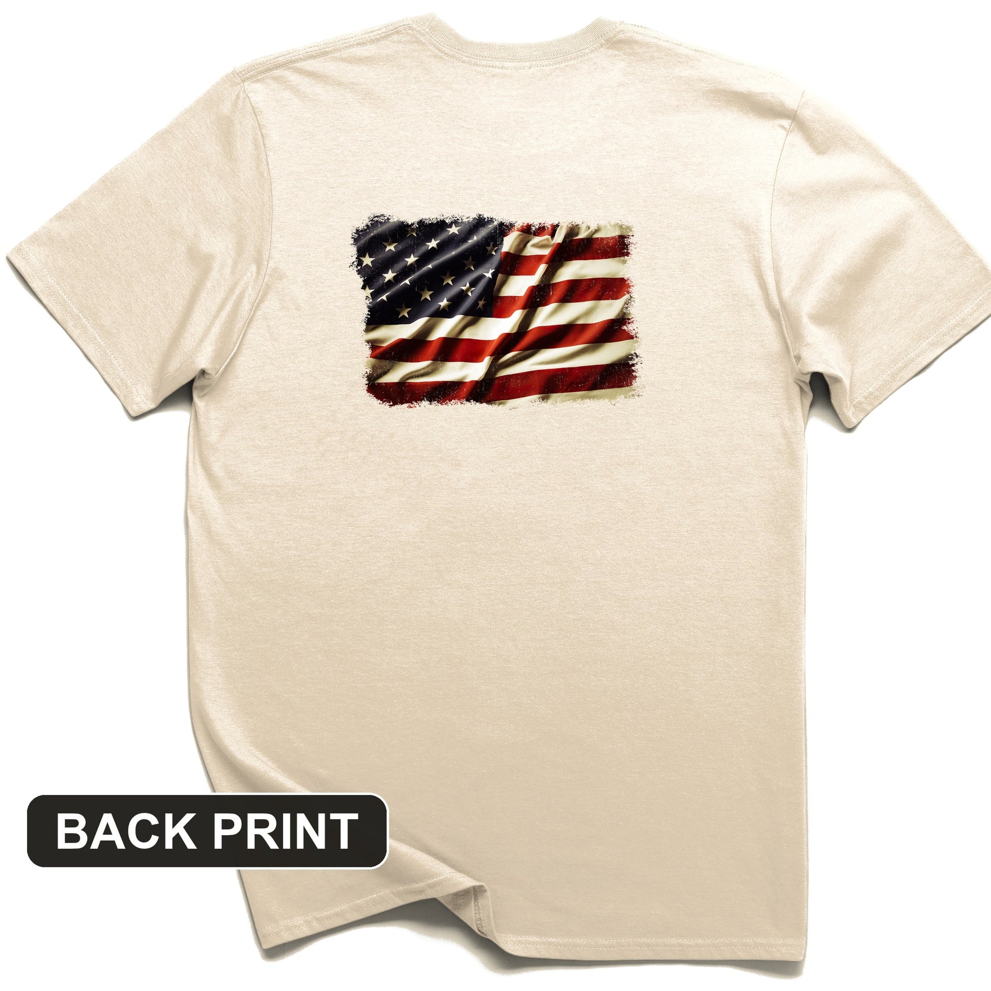 USA Flag Back Print T-Shirt