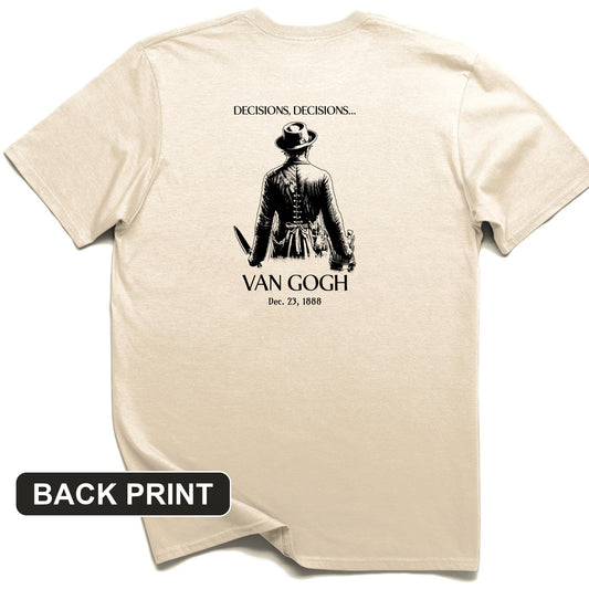 Van Gogh choices Back Print T-Shirt