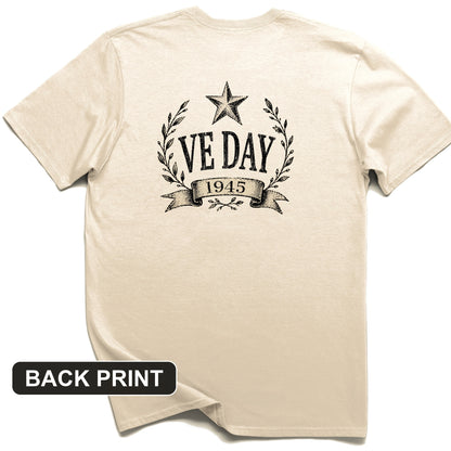 VE Day 1945 Back Print T-Shirt