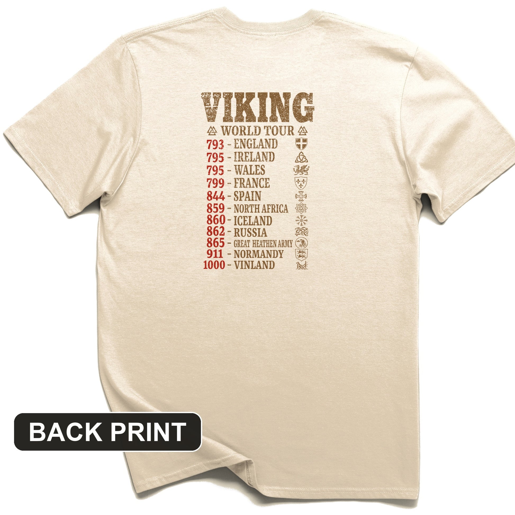 Viking World Tour Back Print T-Shirt