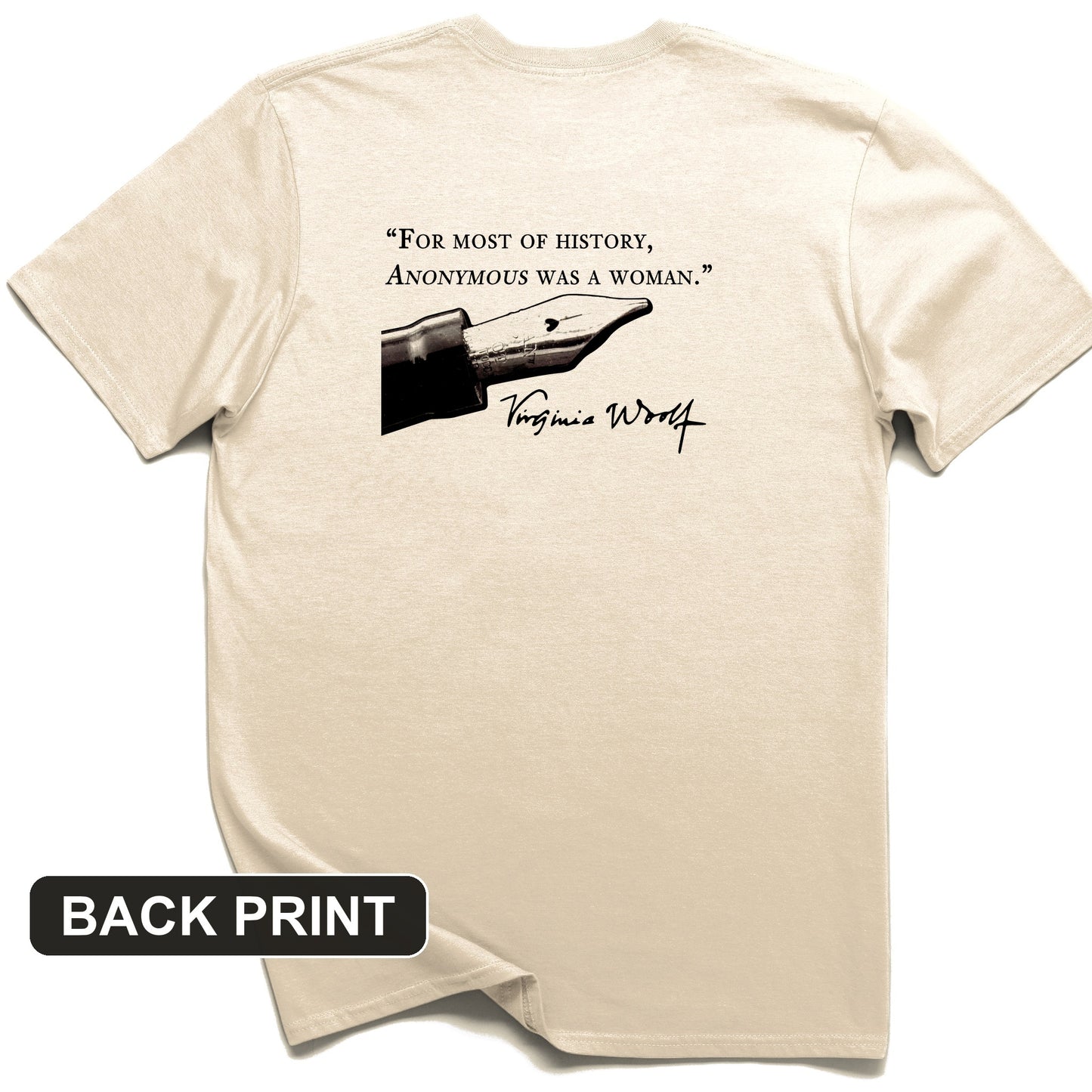 Virginia Woolf Back Print T-Shirt